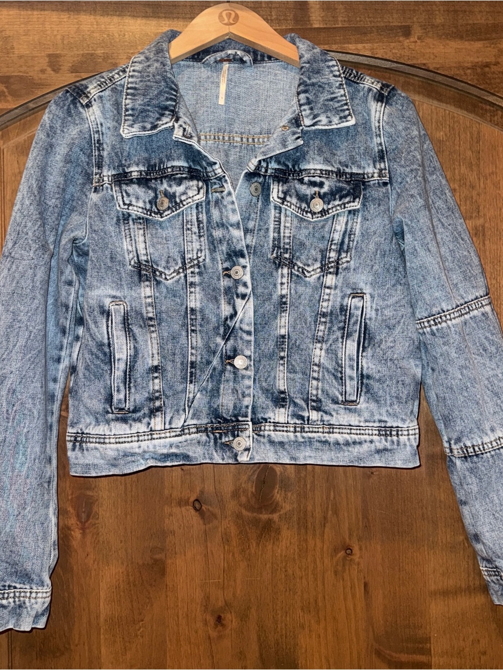 Free People Rumors Blue Denim Jacket